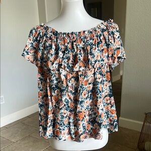 Current/Elliott size 8 Floral Off-Shoulder Top